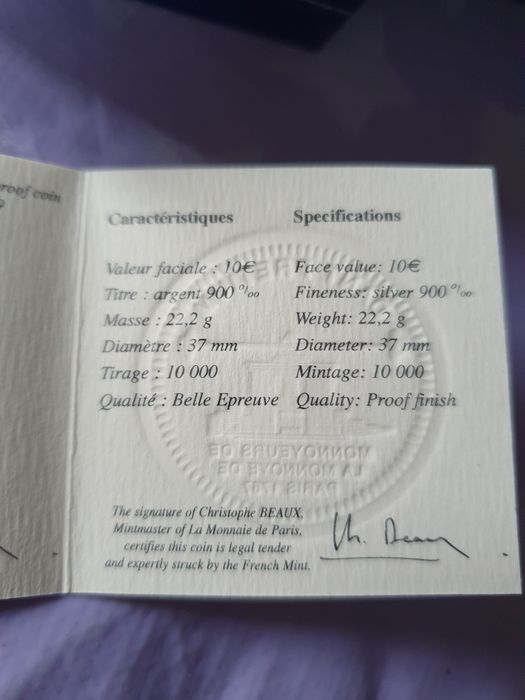 10€ Europa 2009 Monnaie de Paris