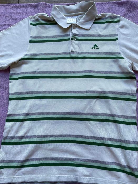 Adidas, koszulka polo z krótkim rękawem, rozm. 38/M