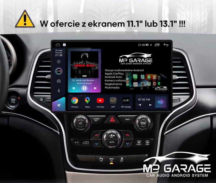 Radio Android Jeep Grand Cherokee WK2 4G Qled+ CP/AA Nawigacja Montaż