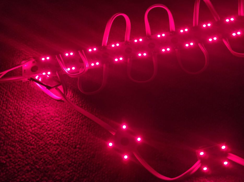 Diody LED na płytkach Czerwone, Moduły Ledowe 55 sztuk