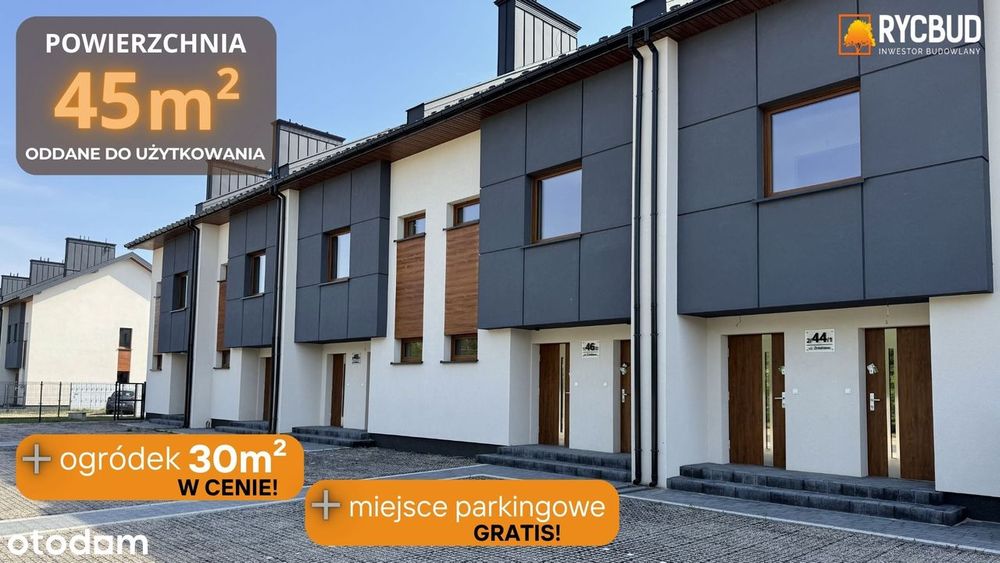 Idealne na start! 45m2 z ogródkiem 30m2 i miejscem parkingowym!