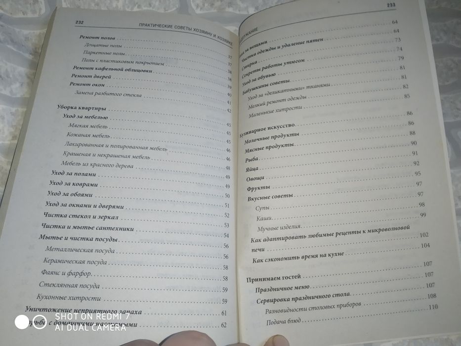 Книга Практические советы хозяину и хозяйке содержит рекомендации по дизайну интерьера, ремонту, кулинарии, домашним финансам и уходу за мебель
