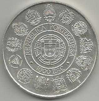Portugal 1000 escudos 1992 Encontro de Dois Mundos