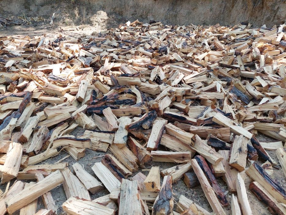 Lenha seca de carvalho