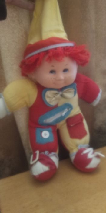 Винтажная кукла клоун шут