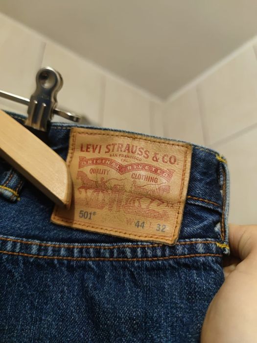 Spodnie jeansowe jeansy XL Levi's Strauss niebieskie szare błękitne 50