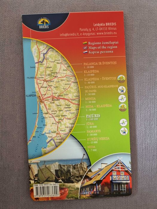 Mapa Litewskie Wybrzeże Pajuris