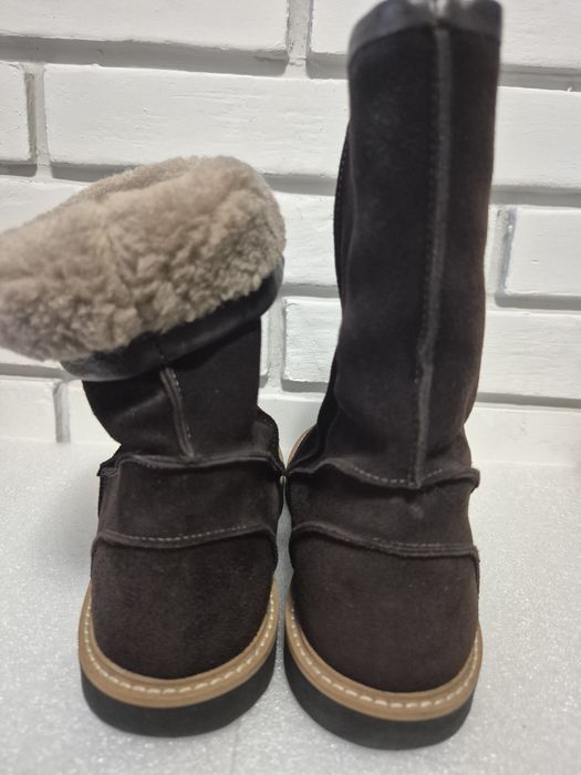 Сапоги угги женские зимние замшевые