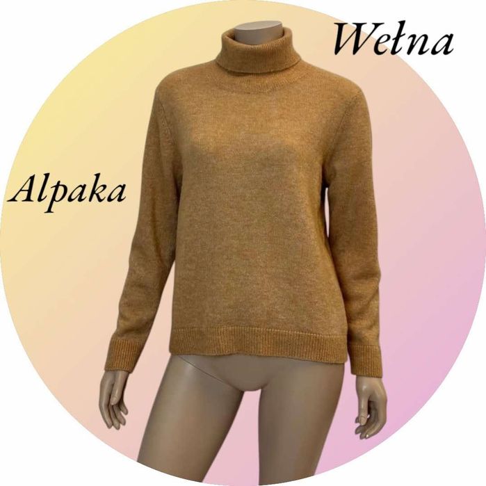 Selected Femme golf sweter damski L wełna alpaka
43%wełna 
30%alpaka