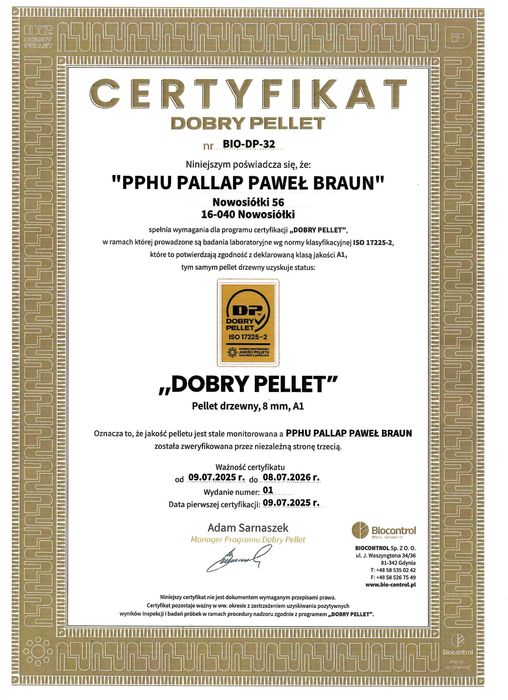 Pellet PALLAP pelet Olczyk