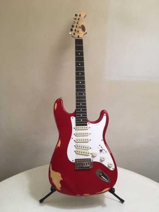 Guitarra nova JMS strat SSS-HSH relic com garantia