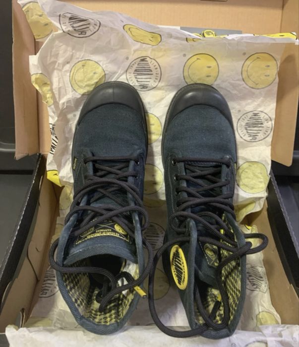 Botas Palladium Pampa Fest Pack Anthracite Smiley