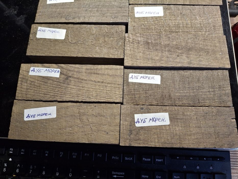 Брусок з дерева для рукояті ножа "Морений дуб і Амазаку. Пропон ціну.