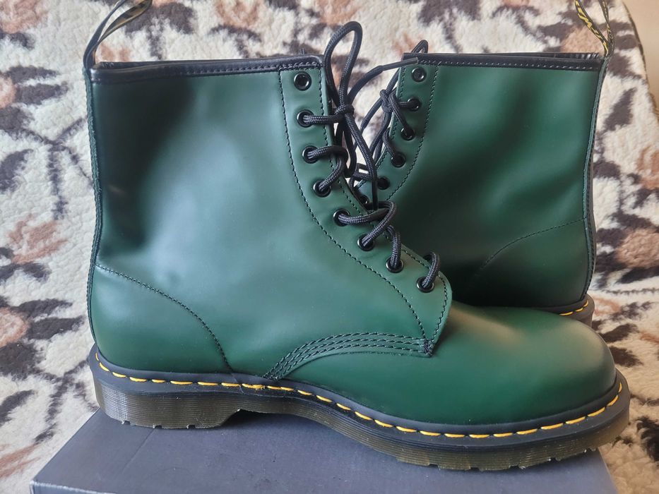 Super skórzane buty Dr. Martens 1460 Green Nappa 11822 wkł.31,3 cm now