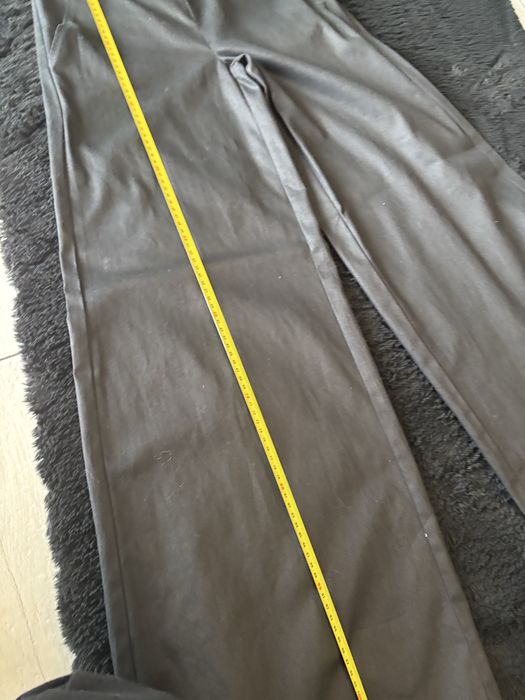 Spodnie leg wide czarne xs eleganckie, złote guziki