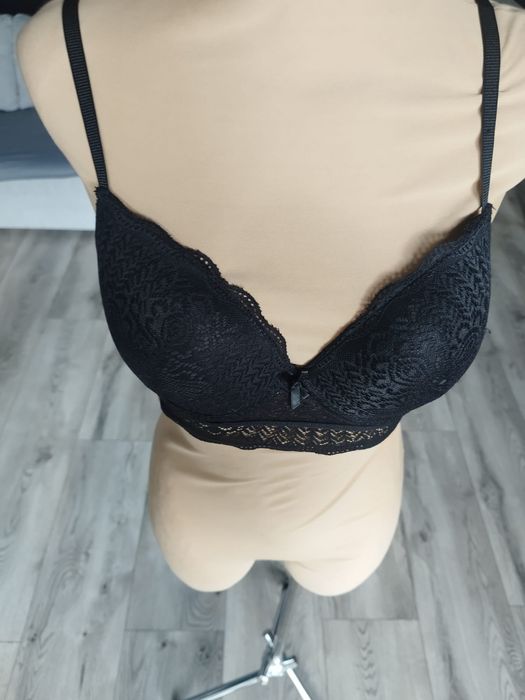 70B 75B czarny biustonosz damski push up