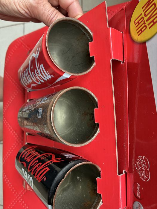 Conjunto de latas de coleção Coca cola