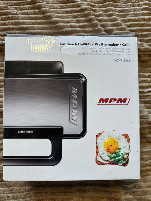 Opiekacz 3w1 MPM mop-43M czarny 1000w