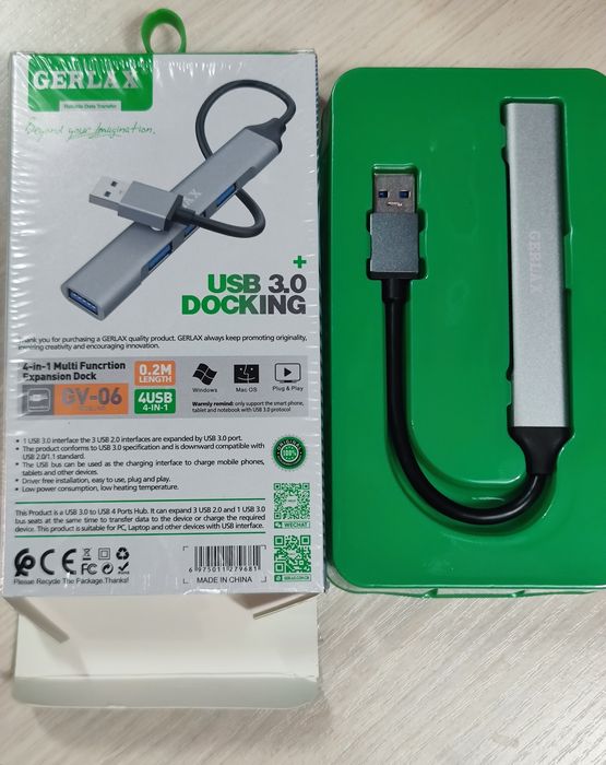 USB 3.0 хаб 4-в-1 (4 порти USB)