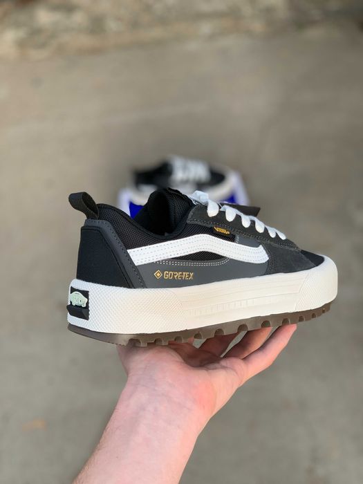 Кеди Vans Old Skool MTE-1 Grey White Black (41-46) — чоловічі Ванс, шкіряні, на осінь