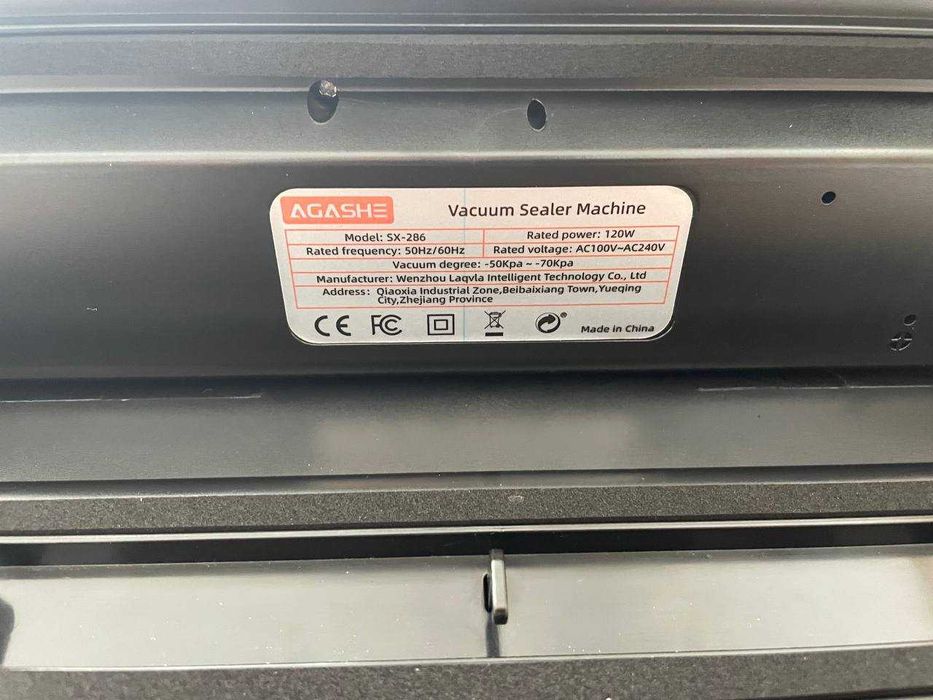Вакуумний пакувальник AGASHE- SX286 Потужний вакууматор їжі 120W