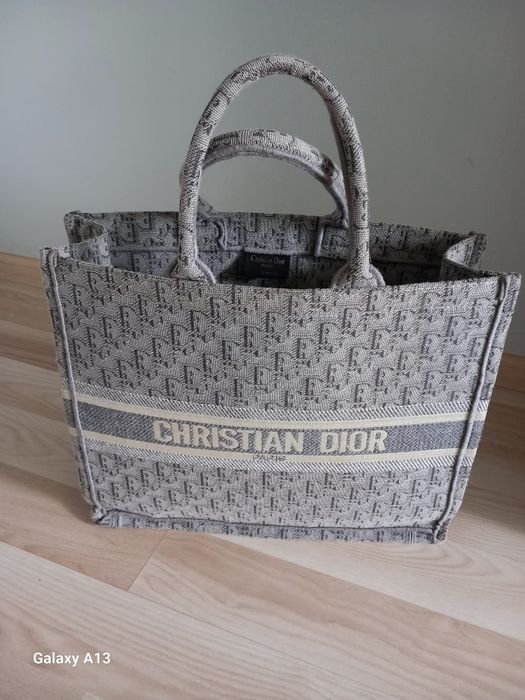 Christian Dior duża szoperka z płótna
