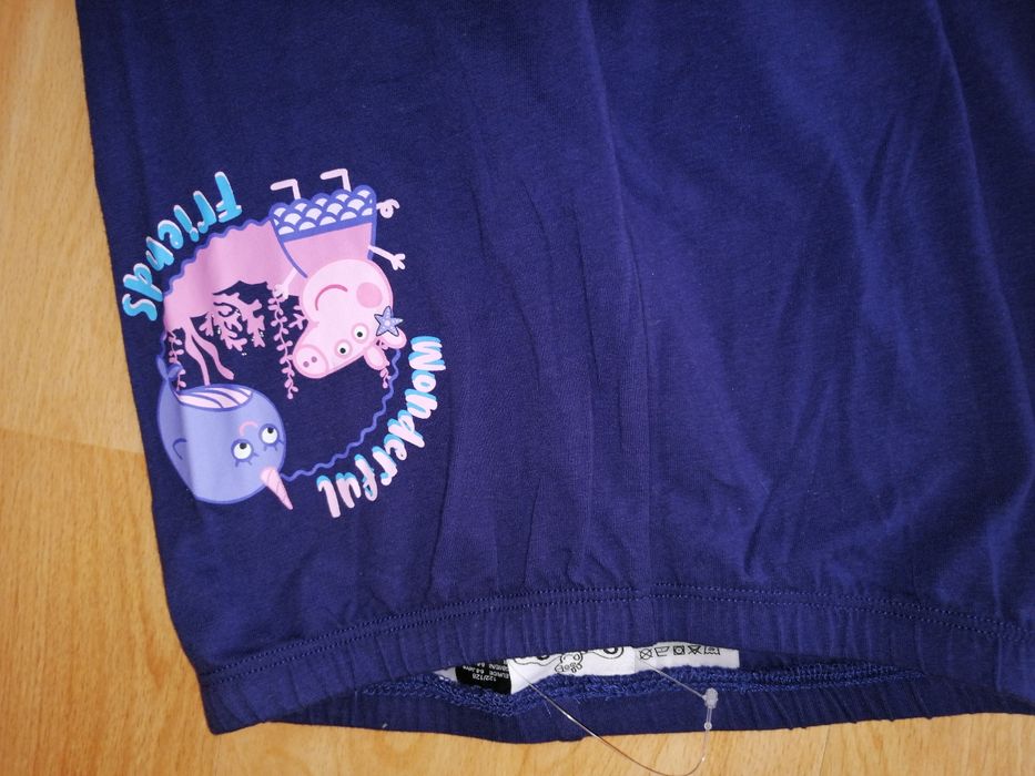 Nowe bawełniane getry spodnie legginsy Świnka PEPPA na 122-128cm -