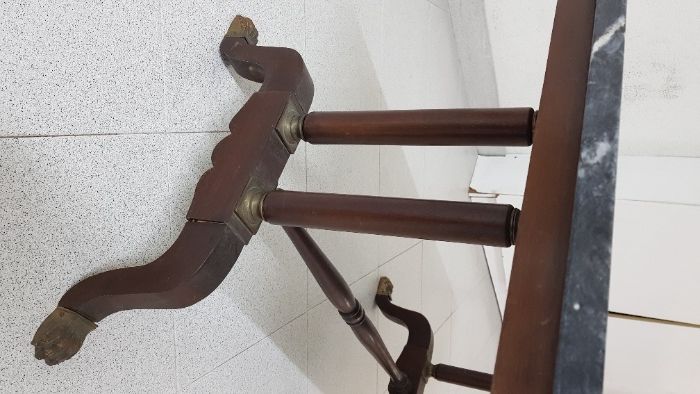 Mesa tampo mármore estilo império