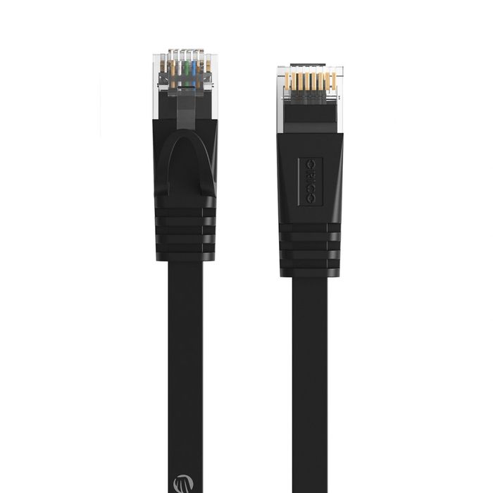 Kabel sieciowy Ethernet Orico PUG-C7B CAT7 10Gbps RJ45 internetowy LAN płaski 5 m - czarny