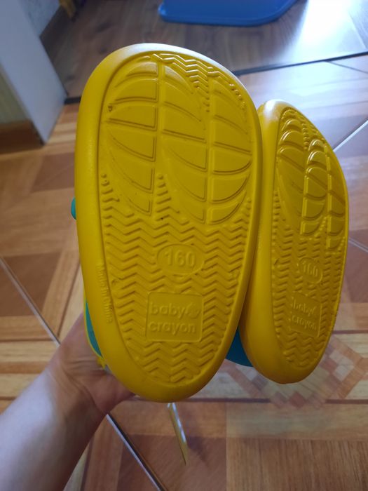 Резиновые детские сапожки на широкую ножку 16 см