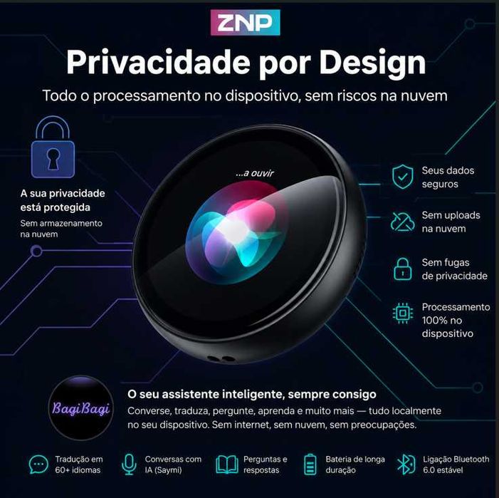 Tradutor Inteligente ZNP Z01 com IA — 60 Idiomas