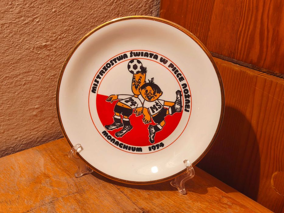 Talerz Mistrzostwa Świata w Piłce Nożnej Monachium 1974 Porcelana Wawel