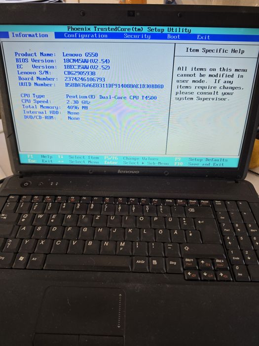 Ноутбук Lenovo G550