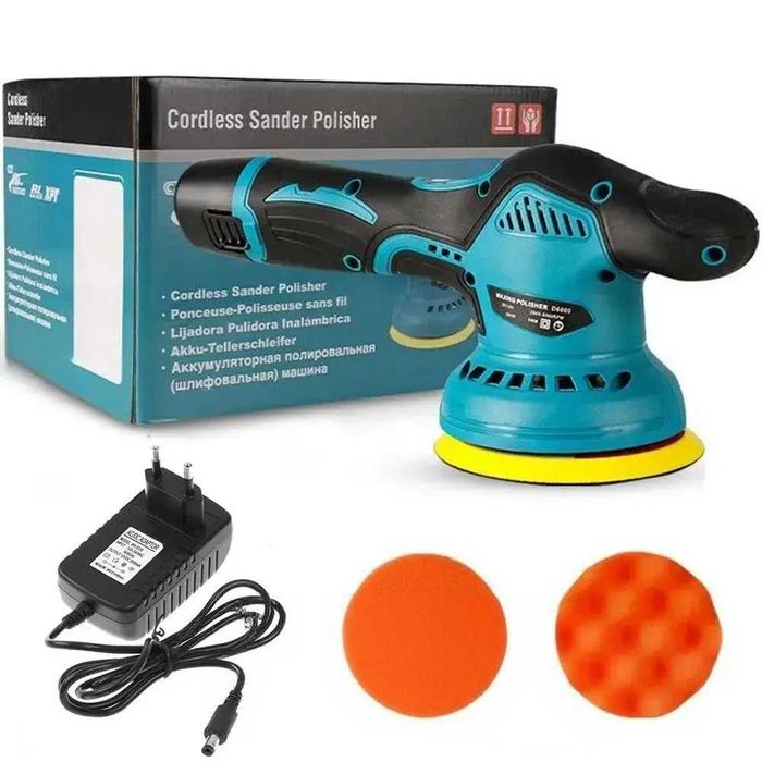 Полировальная аккумуляторная машинка с 2 АКБ.