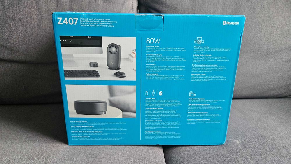 Głośniki Logitech Z407 80W | Bluetooth | Nowe | Gwarancja + Ubezpieczenie