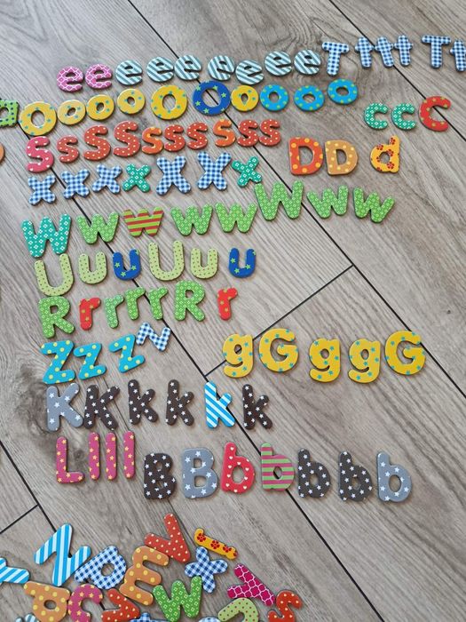 Literki na magnes, na lodówkę itp dla dzieci