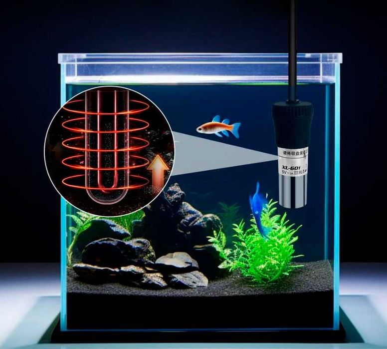 Нагрівачі акваріумні від USB 5, 10, 20 Вт, Xilong XL-601, XL-601А