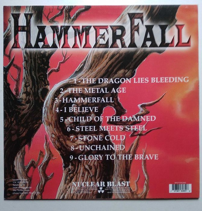 HammerFall – Glory To The Brave Lp 1 press