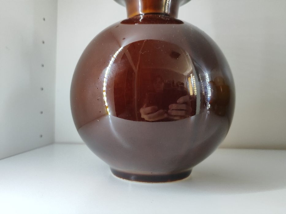 Duży porcelitowy wazon Kula Pruszków PRL
