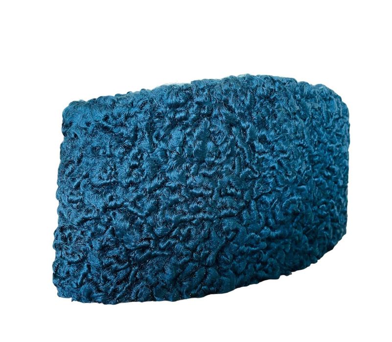 Boné Karakul feito à mão, chapéu de inverno para diplomata (black)
