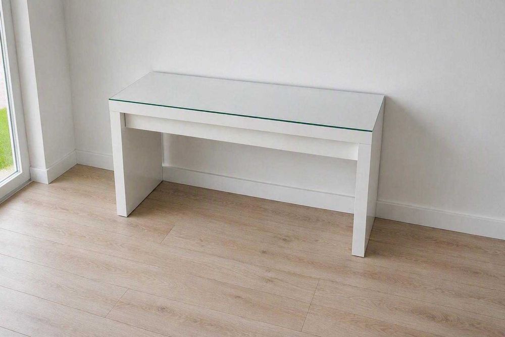 Mesa Branca IKEA MALM com Vidro | Escritório, Consola ou Penteadeira