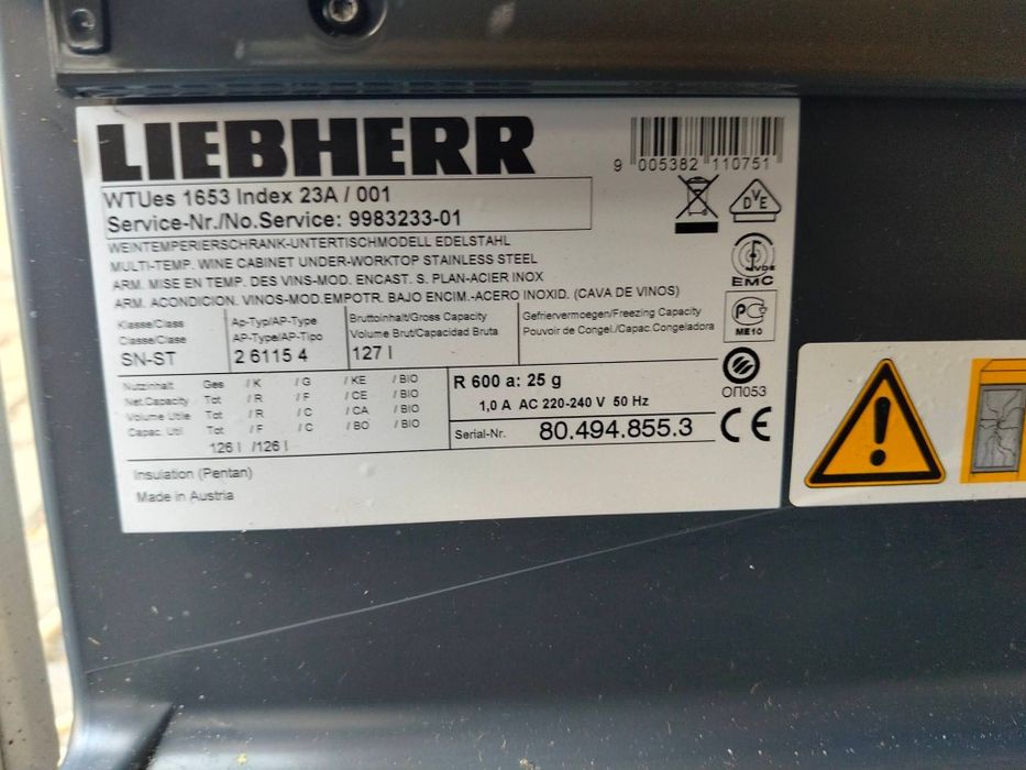 Chłodziarka do wina Liebherr - INOX