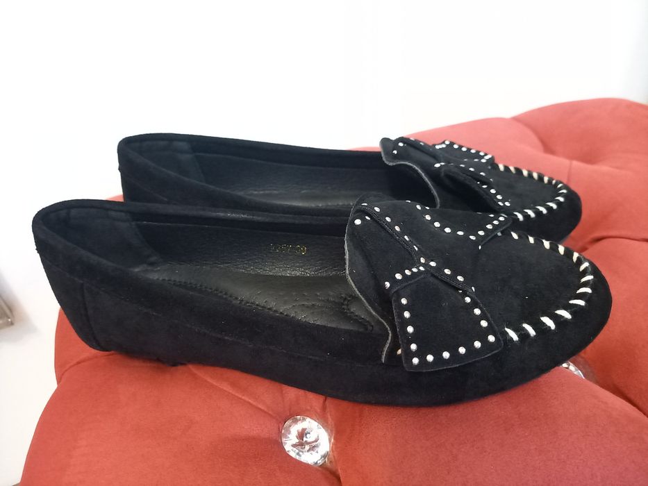 Buty, baleriny, mokasyny, czułenka czarne DeeZee roz. 39