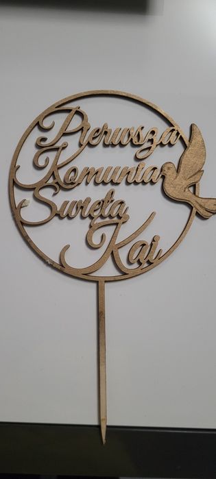Dekoracje komunijne - z imieniem Kaja