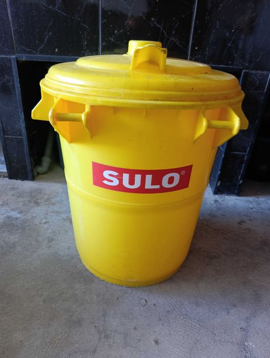 Contentor de lixo embalão amarelo SULO 110L