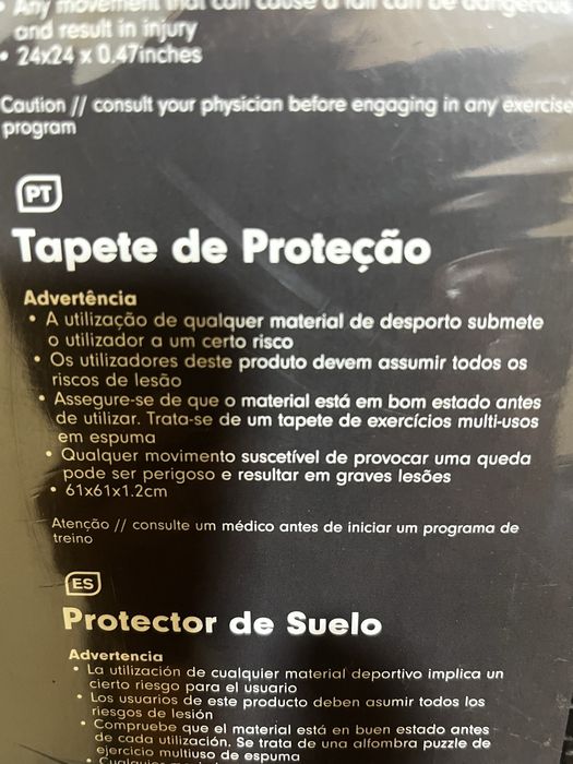 Tapete protecao treino em borracha Novo