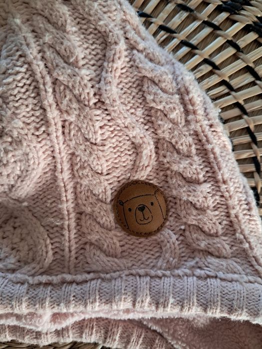 Ciepła, zimowa czapka z polarem/86/92/ H&M