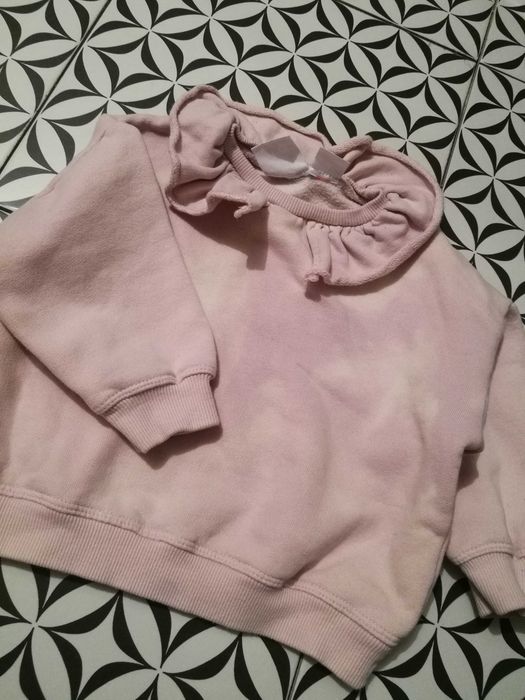 Bluza Zara r.80 pudrowy róż