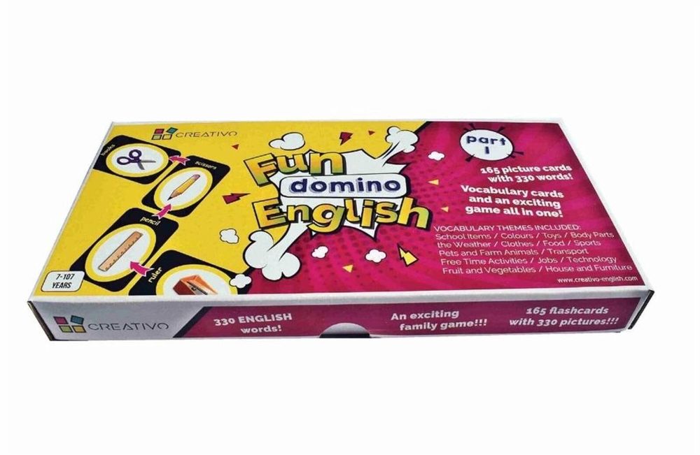 Fun English Domino part I CREATIVO Creativo pudełko,245x121 mm