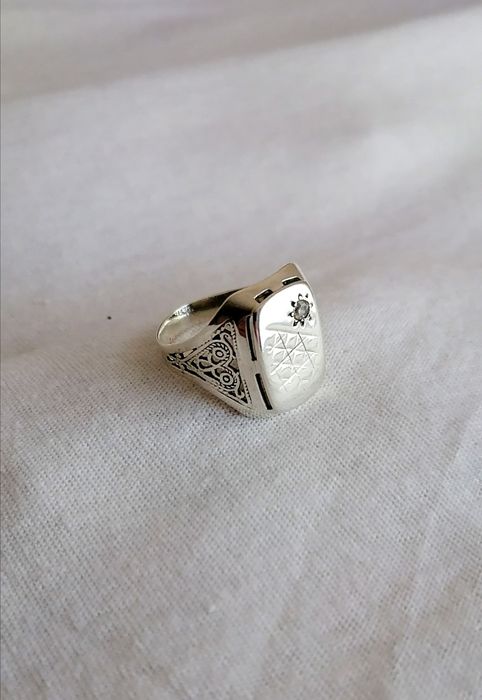 Серебряная печатка серебряное кольцо